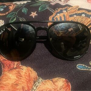 SOLD Ray-Ban Black Aviator Sunglasses Chromance